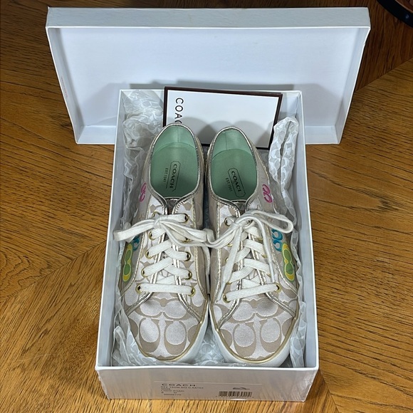 HTF COACH DEE POPPY DAISY C APPLIQUE SIGNATURE SNEAKERS - Picture 16 of 16